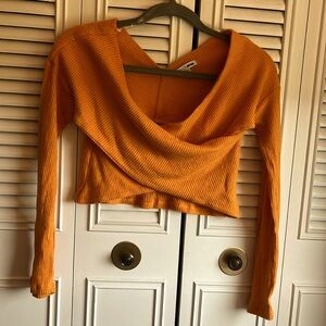 FN orange cropped sweater